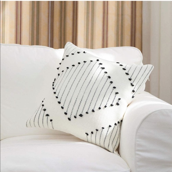 Sungea Other - Boho Throw Pillow Cover Black and Cream White Pillow Cover 18x18